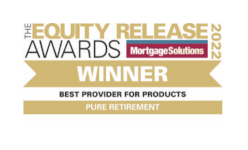 The Equity Release Awards 2022 - Mortgage Solutions - Winner - Best Provider for products - Pure Retirement